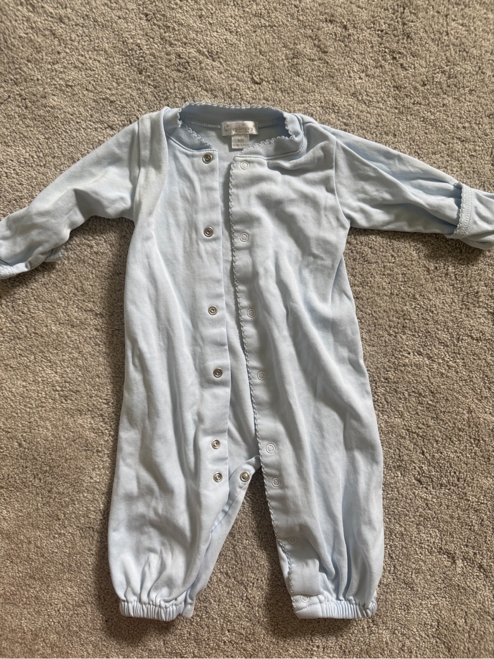 Kissy Kissy Baby Light Blue One-Piece Snap Romper
